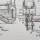 Dessin de l’invention de la chasse d’eau (1898)